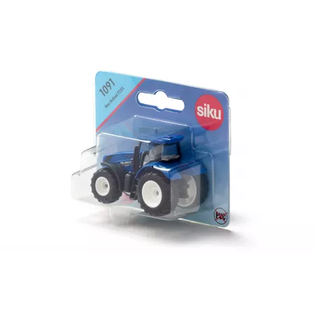 Tractor de juguete New Holland T7.315 a escala fabricado en metal y plástico resistente.