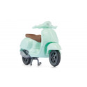 Miniatura de moto Vespa 125 GTS Súper de Siku en color verde menta con manillar móvil