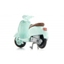 Miniatura de moto Vespa 125 GTS Súper de Siku en color verde menta con manillar móvil