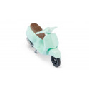 Miniatura de moto Vespa 125 GTS Súper de Siku en color verde menta con manillar móvil