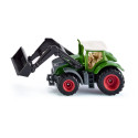 Tractor de juguete Fendt 1050 Vario con pala frontal móvil, miniatura de metal y plástico.