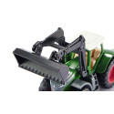 Tractor de juguete Fendt 1050 Vario con pala frontal móvil, miniatura de metal y plástico.