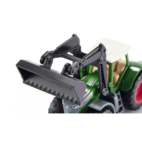 Tractor de juguete Fendt 1050 Vario con pala frontal móvil, miniatura de metal y plástico.