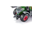 Tractor de juguete Fendt 1050 Vario con pala frontal móvil, miniatura de metal y plástico.