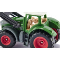 Tractor de juguete Fendt 1050 Vario con pala frontal móvil, miniatura de metal y plástico.