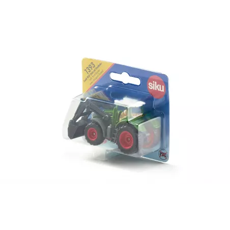 Tractor de juguete Fendt 1050 Vario con pala frontal móvil, miniatura de metal y plástico.