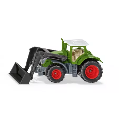 Tractor de juguete Fendt 1050 Vario con pala frontal móvil, miniatura de metal y plástico.