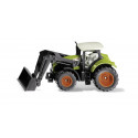 Tractor de juguete Claas Axion con pala cargadora delantera de metal y plástico resistente.