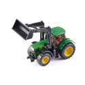 Tractor de juguete John Deere 1395 con pala cargadora de metal y plástico