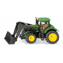 Tractor de juguete John Deere 1395 con pala cargadora de metal y plástico