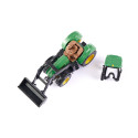 Tractor de juguete John Deere 1395 con pala cargadora de metal y plástico