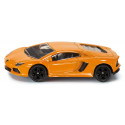 Coche de juguete Lamborghini Aventador LP700-4 naranja a escala 1:87 de metal Siku.