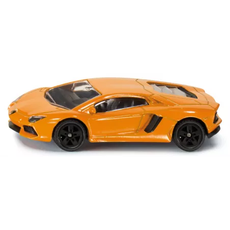 Coche de juguete Lamborghini Aventador LP700-4 naranja a escala 1:87 de metal Siku.