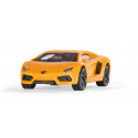 Coche de juguete Lamborghini Aventador LP700-4 naranja a escala 1:87 de metal Siku.