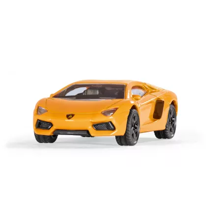 Coche de juguete Lamborghini Aventador LP700-4 naranja a escala 1:87 de metal Siku.
