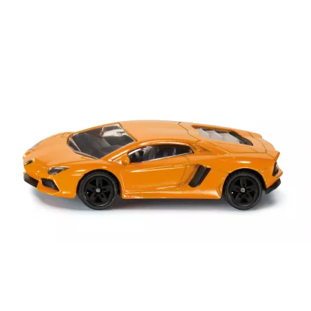 Coche de juguete Lamborghini Aventador LP700-4 naranja a escala 1:87 de metal Siku.
