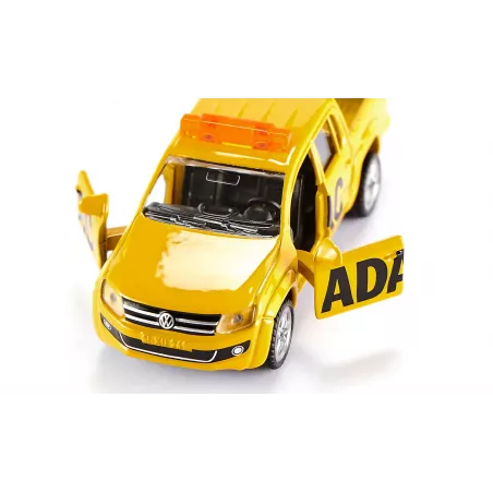 Coche de juguete VW ADAC de metal y plástico con puertas que se abren