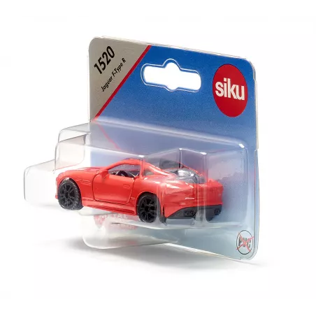 Coche de juguete Jaguar F-Type R en miniatura de metal con puertas que se abren.