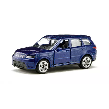 Coche de juguete Range Rover de metal con puertas abatibles y enganche de remolque.