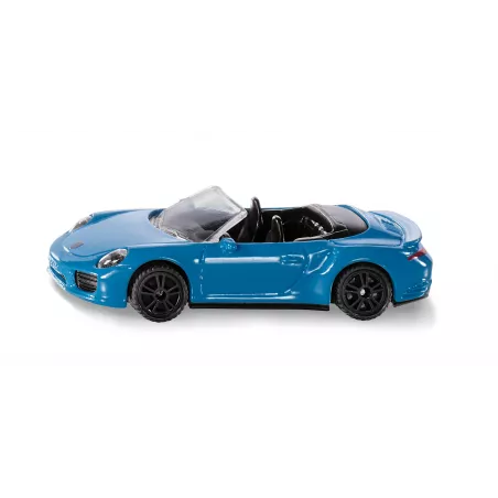 Coche de juguete Porsche 911 Turbo S Cabriolet en miniatura de metal y plástico detallado.