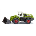 Cargadora de ruedas Claas Torion 1914 de juguete en miniatura de metal y plástico.