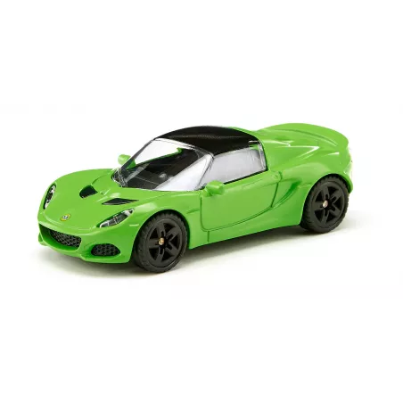 Miniatura de coche Lotus Elise de juguete fabricado en metal y plástico con detalles realistas.