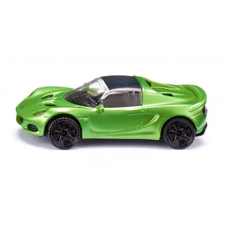 Miniatura de coche Lotus Elise de juguete fabricado en metal y plástico con detalles realistas.