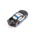 Coche de juguete BMW i8 de la policía de EE. UU. en miniatura de metal y plástico.