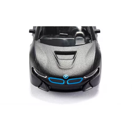 Coche de juguete BMW i8 de la policía de EE. UU. en miniatura de metal y plástico.