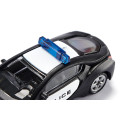 Coche de juguete BMW i8 de la policía de EE. UU. en miniatura de metal y plástico.