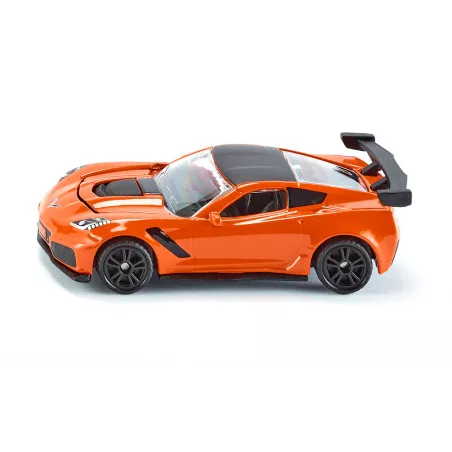 Miniatura de juguete Chevrolet Corvette ZR1 fabricada en metal y plástico con detalles realistas.