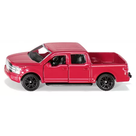 Miniatura de metal Ford F150 con puertas abatibles y enganche de acoplamiento.
