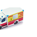 Ambulancia de juguete de metal y plástico con puertas que se abren