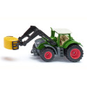 Tractor de juguete Fendt con pinzas para pacas de metal y plástico