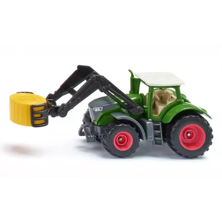 Tractor de juguete Fendt con pinzas para pacas de metal y plástico