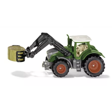 Tractor de juguete Fendt con pinzas para pacas de metal y plástico