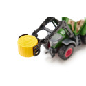 Tractor de juguete Fendt con pinzas para pacas de metal y plástico