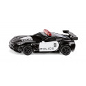 Coche de juguete Chevrolet Corvette ZR1 de policía en miniatura de metal y plástico.