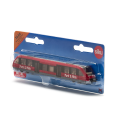 Tren de cercanías de juguete en miniatura fabricado de metal y plástico con sistema de acoplamiento