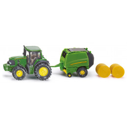 Tractor John Deere con Rotoempacadora Siku 1665 | AgroJuguetes