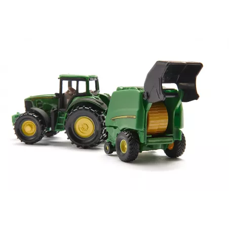 Tractor John Deere con Rotoempacadora Siku 1665 | AgroJuguetes