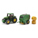 Tractor John Deere con rotoempacadora - Blister