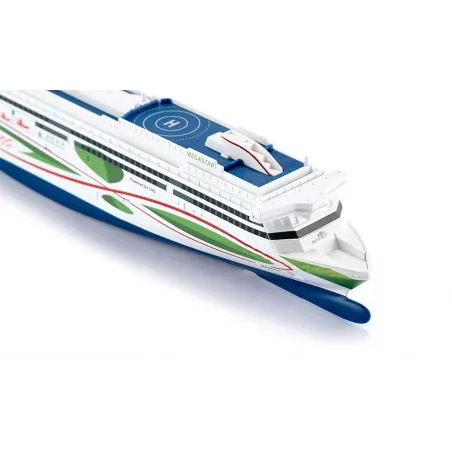 Maqueta detallada a escala 1:1000 del ferry Tallink Megastar, fabricada en metal y plástico.