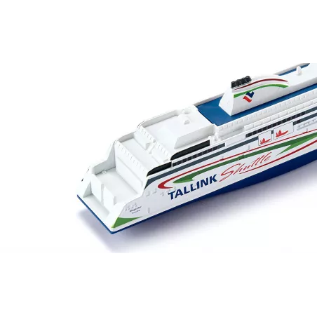 Maqueta detallada a escala 1:1000 del ferry Tallink Megastar, fabricada en metal y plástico.