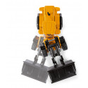 Cargadora de ruedas JCB 457 WLS de juguete en metal y plástico con pala móvil y cargador frontal elevable.