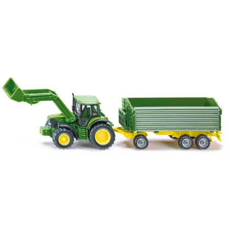Tractor John Deere con remolque