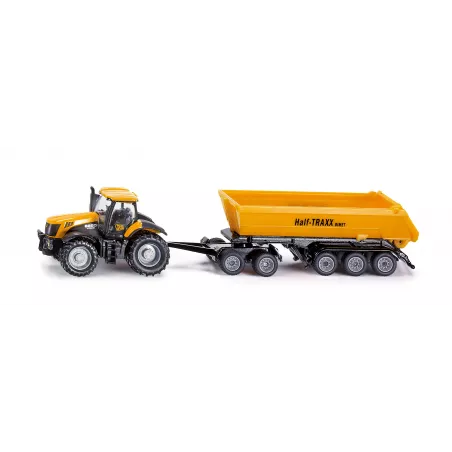 Tractor JCB con remolque banera - escala 1:87