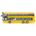 Autobús de dos pisos MAN a escala 1:87, juguete miniatura de metal y plástico detallado.