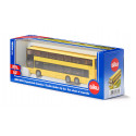 Autobús de dos pisos MAN a escala 1:87, juguete miniatura de metal y plástico detallado.