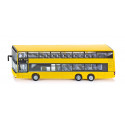 Autobús de dos pisos MAN a escala 1:87, juguete miniatura de metal y plástico detallado.